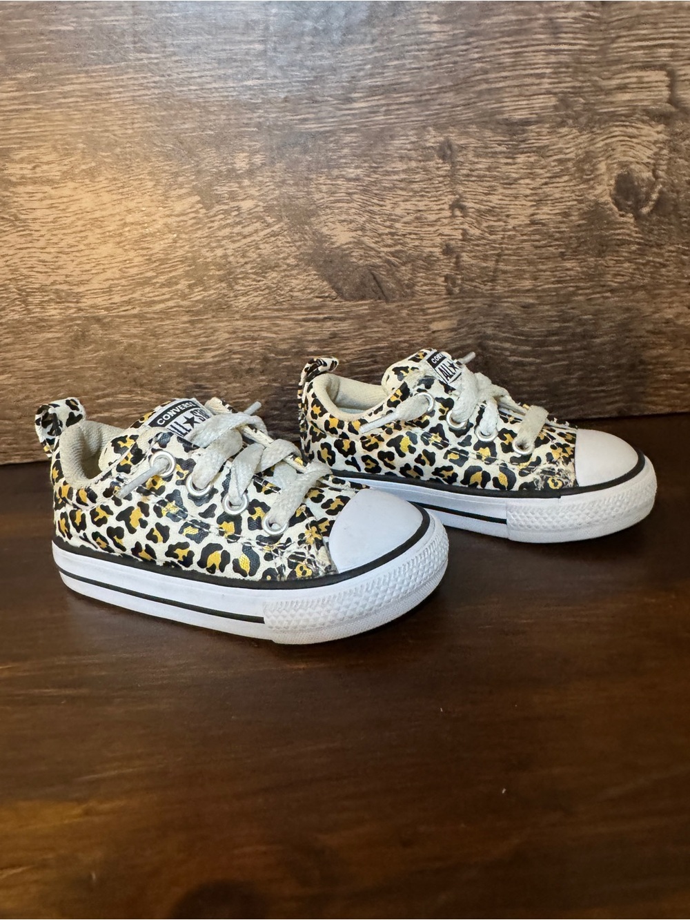 Baby Converse Leopard Print Canvas Sneakers